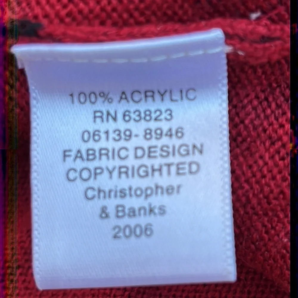 Christopher & Banks embroidered & sequin sweater S-M - Picture 6 of 8
